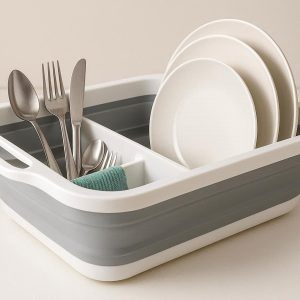 Multi Compartment Collapsible Wash Basin for Dishes