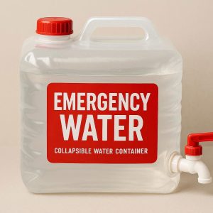 Emergency Collapsible Water Container with Faucet for Survival Kit