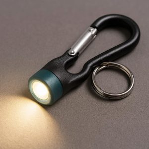 Mini Carabiner Keychain with LED Flashlight