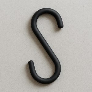 Metal S Hook with Rubber Coating for Non Scratch Use