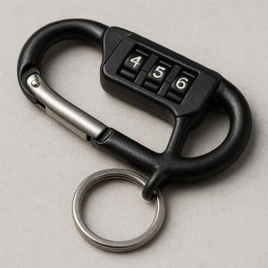 Locking Carabiner Key Ring with Password Combination Lock