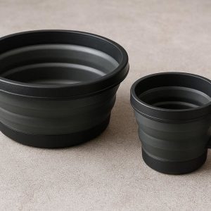 Heavy Duty Collapsible Bowl and Cup Set for Camping