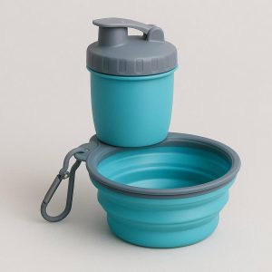 Collapsible Pet Travel Water Bowl and Cup Combo